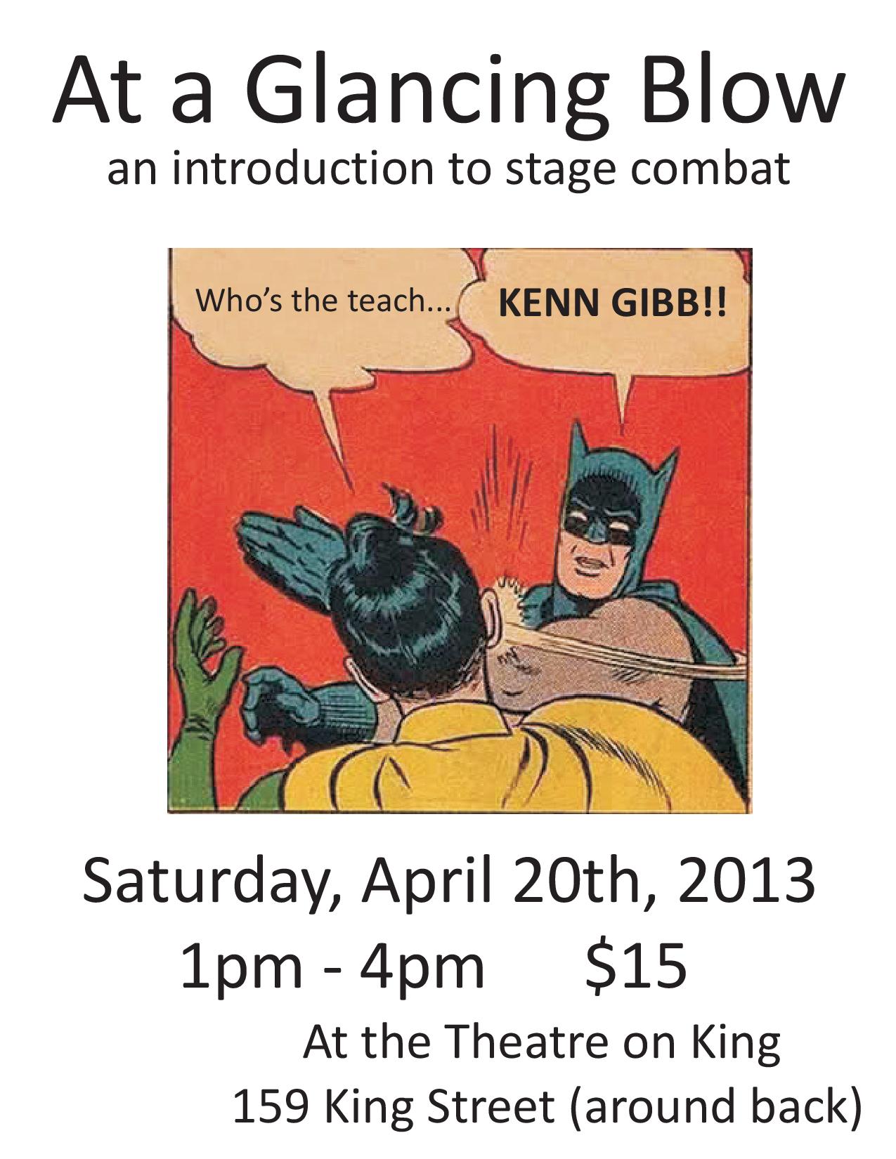 Workshop: At a Glancing Blow – An introduction to stage combat
